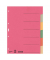 Kartonregister 4358-00-00, 6-teilig blanko, A4, 230 g/m², farbige Taben, 6-teilig