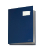 Unterschriftenmappe 5700 5700-00-35, A4 20 F&auml;cher Hartpappe, Kunststoff blau + grau