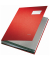 Unterschriftenmappe 5701-00-25, A4 10 F&auml;cher PP-kaschierter Graupappe (RC) rot + grau