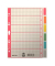 Kartonregister 4350-00-85, 6-teilig blanko, A4, 230 g/m&sup2;, farbige Taben, 6-teilig