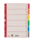 Kartonregister 4350-00-85, 6-teilig blanko, A4, 230 g/m&sup2;, farbige Taben, 6-teilig