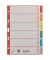 Kartonregister 4355-00-85, 6-teilig blanko, A5, 230 g/m², farbige Taben, 6-teilig