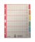 Kartonregister 4355-00-85, 6-teilig blanko, A5, 230 g/m², farbige Taben, 6-teilig