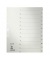 Kartonregister 1233-00-85, 1 bis 12, A4+, 100 g/m², graue Taben, 12-teilig