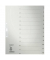 Kartonregister 1233-00-85, 1 bis 12, A4+, 100 g/m², graue Taben, 12-teilig
