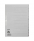 Kartonregister 1233-00-85, 1 bis 12, A4+, 100 g/m², graue Taben, 12-teilig