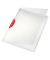 Klemmhefter ColorClip Magic 4175-00-25, A4, für ca. 30 Blatt, Kunststoff, transparent/rot