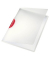 Klemmhefter ColorClip Magic 41750025, A4 transparent/rot, für ca. 30 Blatt, Polypropylen (PP)