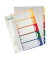 Kunststoffregister 1291 12910000, 1 bis 5, A4+, 300µm, farbige Taben, 5-teilig