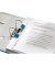 Tippklemmerlocher Active 1728-60-36 blau-metallic bis 0,2mm 2 Blatt mit Abheftfunktion