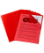 Sichthüllen Standard 4000-00-25, A4, rot, transluzent genarbt, oben & rechts offen, 