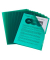 Sichthüllen Standard 4000-00-55, A4, grün, transluzent genarbt, oben & rechts offen, 