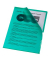 Sichthüllen Standard 4000-00-55, A4, grün, transluzent genarbt, oben & rechts offen, 