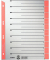 Trennblätter 1652 1652-00-25 A4 rot 230g Karton