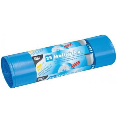 Müllbeutel, LDPE, 120l, 110x70cm, blau