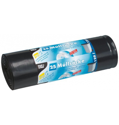 Müllsäcke 12134, schwarz, 120 Liter, reißfest