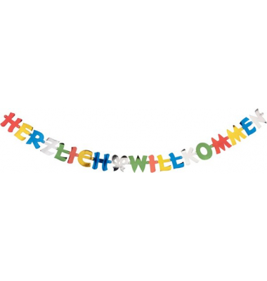 Grußkette "Herzlich Willkommen" 2,5 m