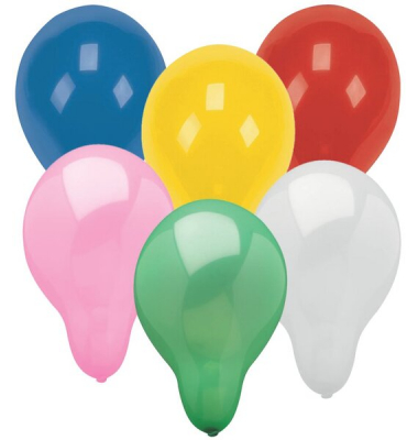 Luftballons rund &Oslash; 28 cm, farbig sortiert