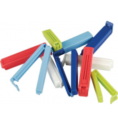 Verschluß-Clipse, PP, farbig sortiert, je 5 Clipse 8cm und 6cm