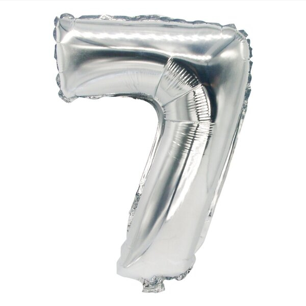 4002911322673 - Folienlufballon 35 x 20cm 7 silber mit selbstschließendem Ventil 4002911322673 PAPSTAR 86837