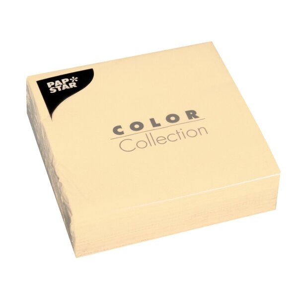 4002911417560 - Servietten 33x33cm 14 Falz 3lag creme unifarbig 4002911417560 PAPSTAR 86977 50 Stück 4002911417560 - Servietten 33x33cm 14 Falz 3lag creme unifarbig 4002911417560 PAPSTAR 86977 50 Stück