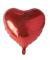 Folienlufballon, Ø 45cm, "Heart", rot, mit selbstschließendem Ventil