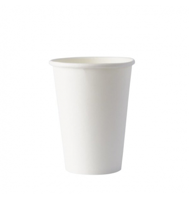 Automatenbecher Pappe To Go 0,18 Liter, weiß, Ø 7 cm