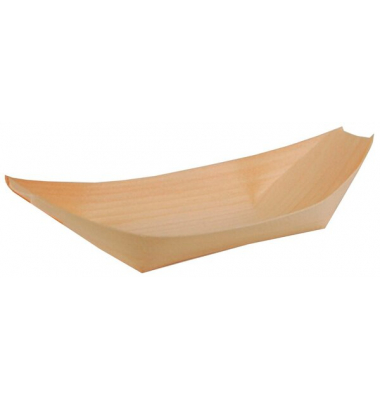 Schale pure Schiffchen 16,5x8,5 cm Holz, für Fingerfood
