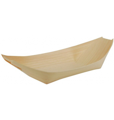 Schale pure Schiffchen 19x10 cm Holz für Fingerfood