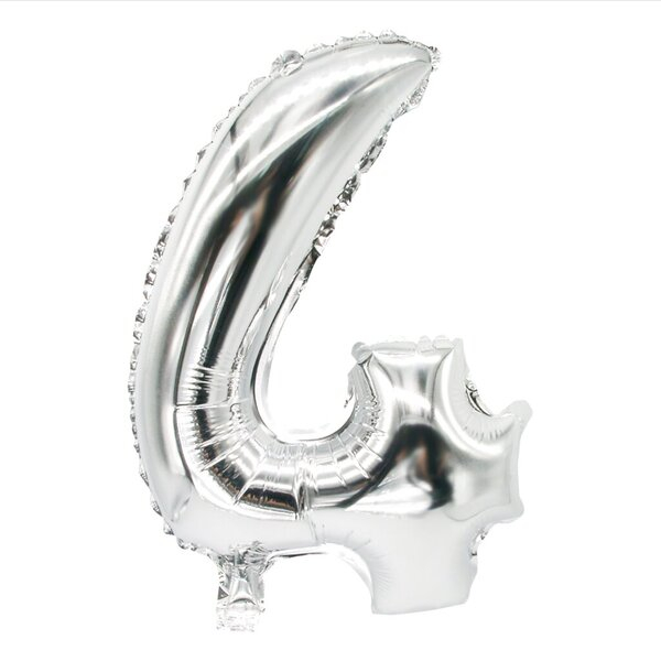 4002911868348 - Folienlufballon 35 x 20cm 4 silber mit selbstschließendem Ventil 4002911868348 PAPSTAR 86834