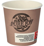 Trinkbecher Pappe Pure Joy 0,1l, lila, &Oslash; 6 cm