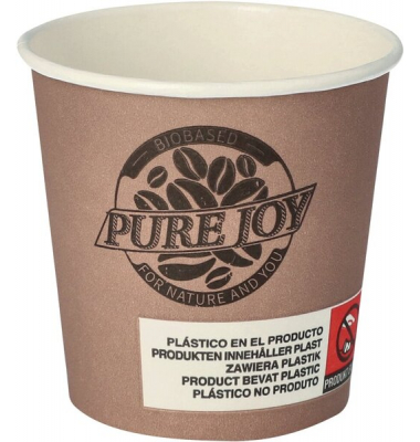 Trinkbecher Pappe Pure Joy 0,1l, lila, Ø 6 cm