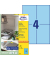Etiketten 3457, blau, 105x148mm, rechteckig