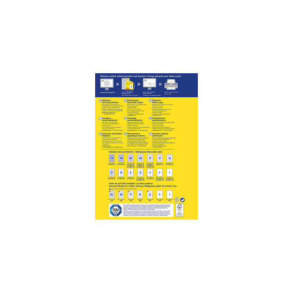 AVERY Zweckform Etiketten L4737REV-25 63,5 x 29,6 mm weiß ablösbar 
