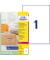 L7567-25 Adress Etiketten 210 x 297 mm transparent Folie