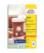 Etikett, A4-Bg., ablösbar, rund, Ø: 40 mm, weiß