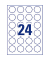 Etiketten 5082, weiß 40,8x40,3mm, achteckig, 