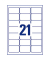 Etiketten L6023REV-25, weiß 63,5x38,1mm, rechteckig, 
