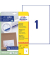 Etiketten ultragrip 6119, weiß 210x297mm, rechteckig, 