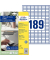 Universal-Etiketten ablösbar, weiß 25,4 x 10 mm, für I/L/FL