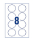 Namensetiketten L4881-20 weiß 65,0 x 65,0 mm