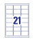 Folienetiketten L7782-25, transparent, 63,5x38,1mm, rechteckig
