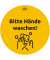 Schild, Corona-Hinweise Gastro, sk, permanent, Folie, rund, &Oslash;: 200 mm