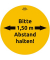 Schild, Corona-Hinweise Gastro, sk, permanent, Folie, rund, &Oslash;: 200 mm