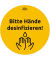 Schild, Corona-Hinweise Gastro, sk, permanent, Folie, rund, &Oslash;: 200 mm
