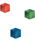 Haftmagnet SuperDym, BA725, W&uuml;rfel, 11x11mm, rot/blau/gr&uuml;n, 20 Blatt