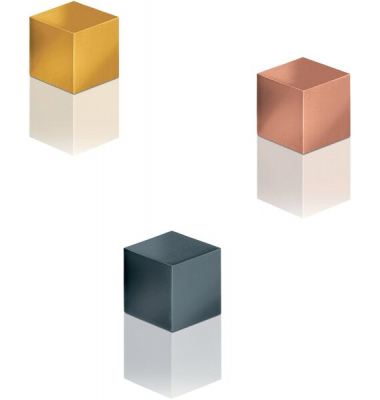 Haftmagnet SuperDym, BA724, W&uuml;rfel, 11x11mm, titangrau/kupfer/gold, 20 Blatt