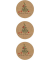 Weihnachtsaufkleber CS123 Christmas with Apples rund Ø 47mm
