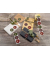 Weihnachts-Sticker auf Rolle, braun Cut-out style, in Spenderbox