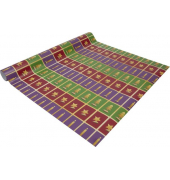 Geschenkpapier Cut-out style GP121, Weihnachtsbaum/Kerze/Stern, 50cm x 5m, mehrfarbig (gr&uuml;n/rot/violett)